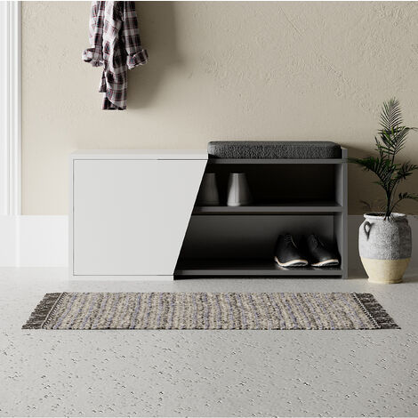 Decortie Fiona Bench - Anthracite Grey/White
