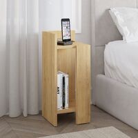Decortie Elos Table de chevet moderne Module gauche Chêne étroit 25cm
