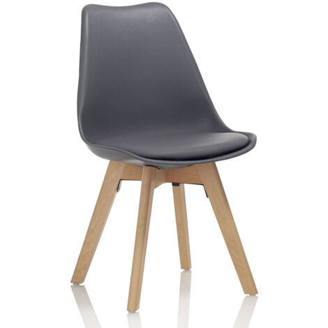 Set de 4 Chaises BARTH gris (1/5)