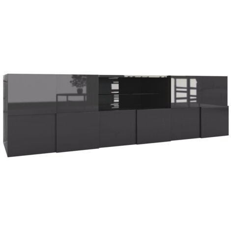 Meuble TV BRAMON anthracite (1/4)