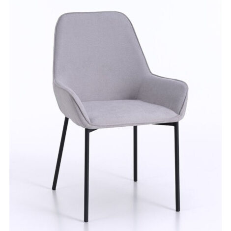 Set de 4 Chaises MONTGOMERY gris clair (1/4)