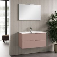 Ensemble salle de bain 4 pièces ZIP rose poudrè