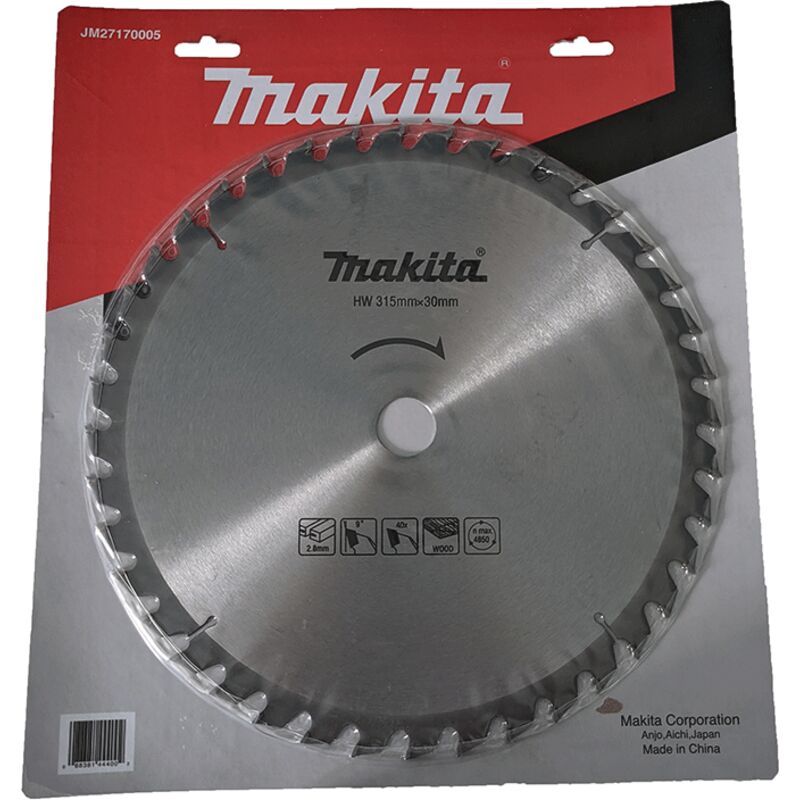 Lama Per Sega Circolare Makita B-32910 – 165x20x24 Denti, Taglio 1,5 Mm, Per Seghe A Batteria, Per Legno