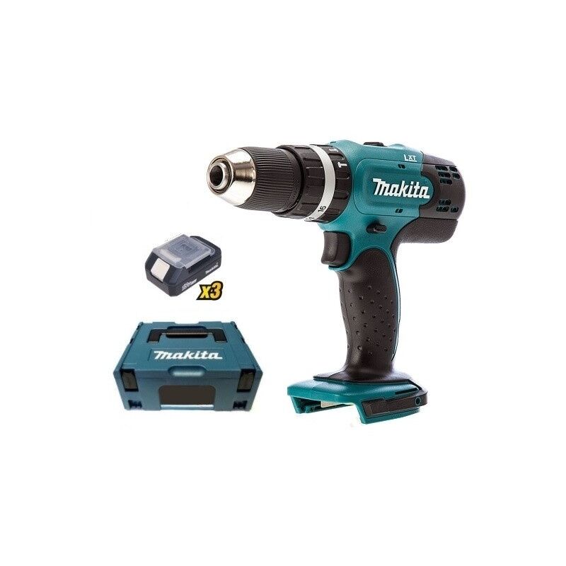 Makita Trapano Avvitatore con Percussione 18V Mandrino 13mm 42Nm DHP453RF3J