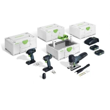 Festool TID 18/TXS 18/PSC 420/TB 137 Combo Set di elettroutensili a batteria 18 V per montaggi