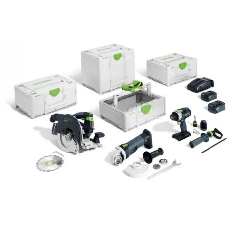 Festool HKC 55/TPC 18/AGC 18/TB 137 Combo Set di elettroutensili per falegnameria 18 V