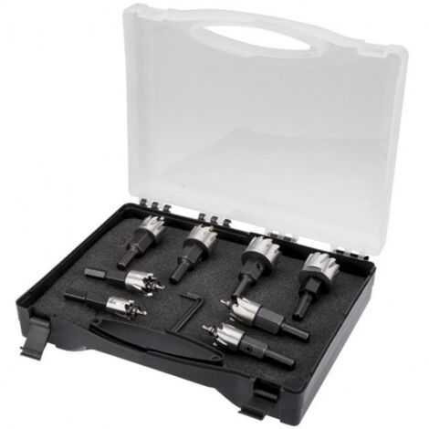 Fervi F015/008S Set di seghe a tazza HSS per metallo 8 Pz. (1/2)