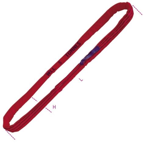 Fune tonda rossa 5 t robur 8178 - 2,0 m (1/2)