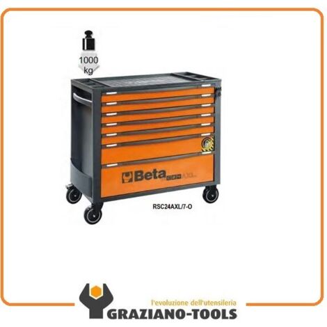 Beta RSC24AXL/7 Cassettiera lunga antiribaltamento 7 cassetti - Rosso