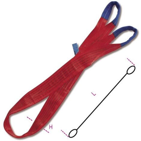 Fascia di sollevamento rossa 5 t robur 8158 - 4,0 m