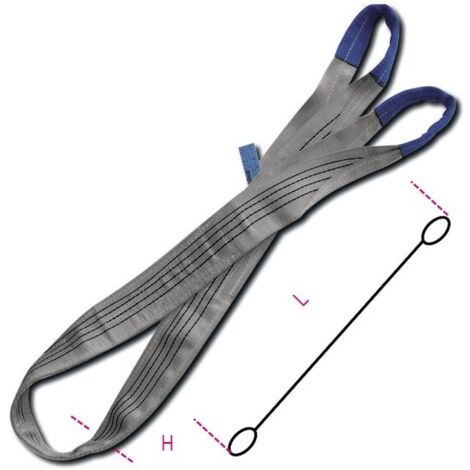 Fascia di sollevamento grigia 4 t robur 8157 - 6,0 m
