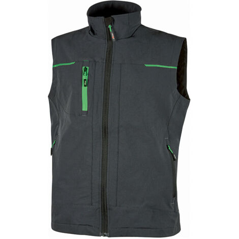 Gilet da lavoro senza maniche SATURN Grigio/Verde 5XL