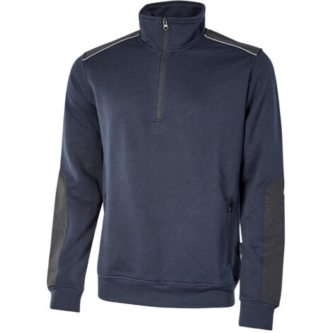 Gilet da lavoro con colletto alto e zip CUSHY Blu 3XL
