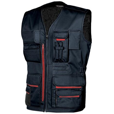 Gilet da lavoro multitasche senza maniche FUN Blu 4XL