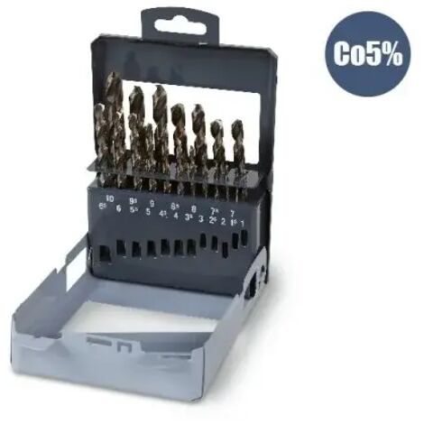 Beta 415CO/SP Serie di punte corte HSS-CO 5% rettificate 19 Pz. (1/2)