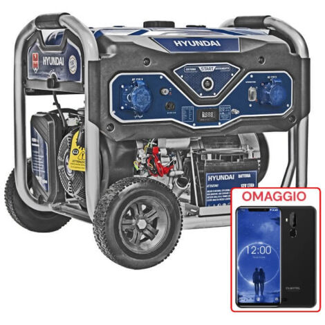 Generatore di Corrente Benzina 4T Gruppo Elettrogeno Carrellato 65003 Hyundai
