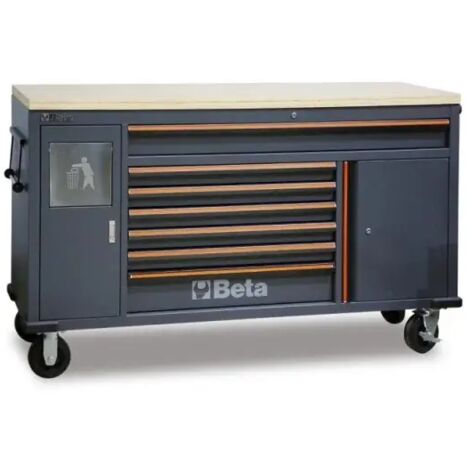 Beta C45PRO 2.0 MWS/W Cassettiera mobile Work Station 7 cassetti con piano in legno
