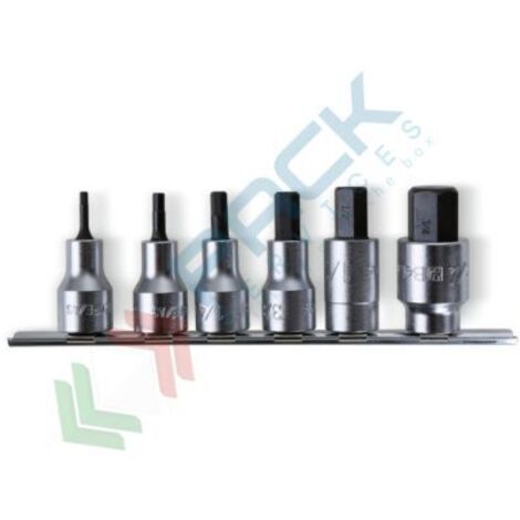 Beta 920PE-AS/SB6 Set di chiavi a bussola 1/2" esagonali maschio cromate 6 Pz.