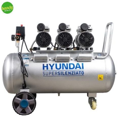 Hyundai 65704 Compressore 2200 W Oil Free silenziato 100 L