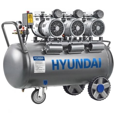 Hyundai 65704 Compressore 2200 W Oil Free silenziato 100 L