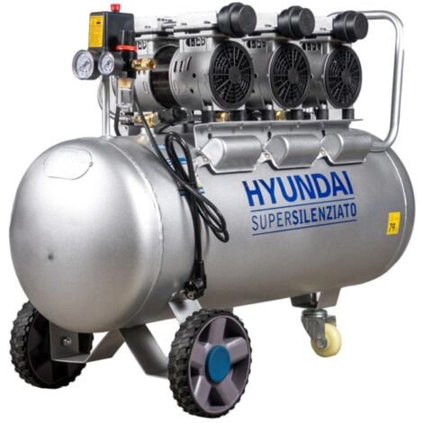 Hyundai 65704 Compressore 2200 W Oil Free silenziato 100 L