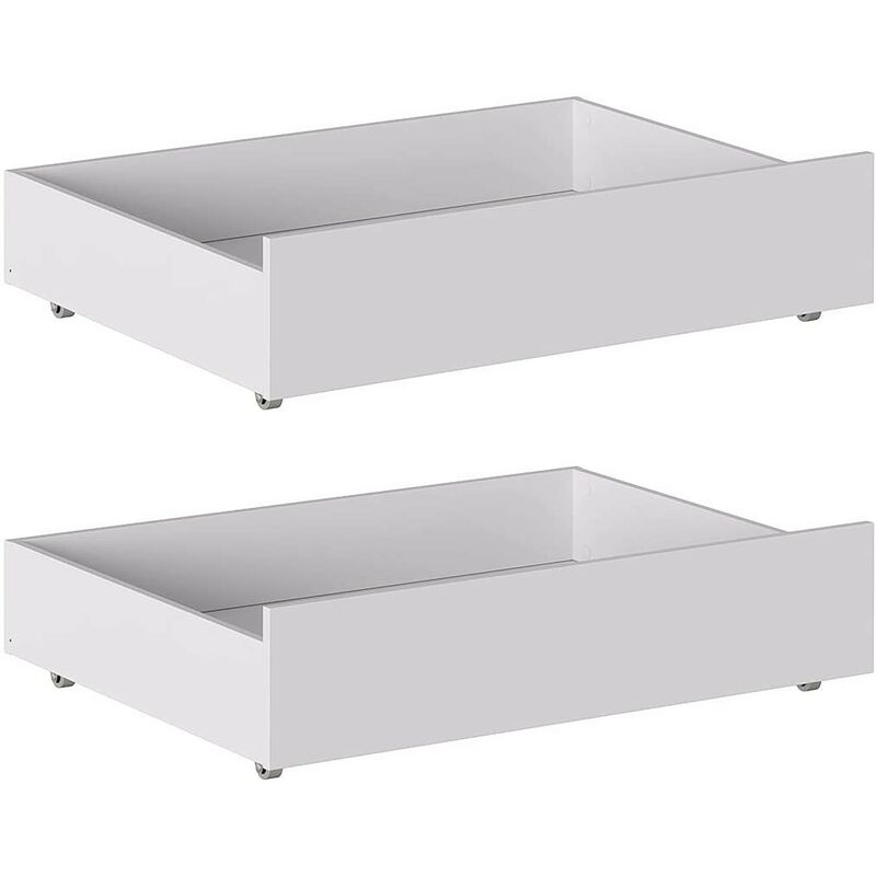 Set 2 cassettoni sottoletto 100,5x68 cm Bianco opaco serie