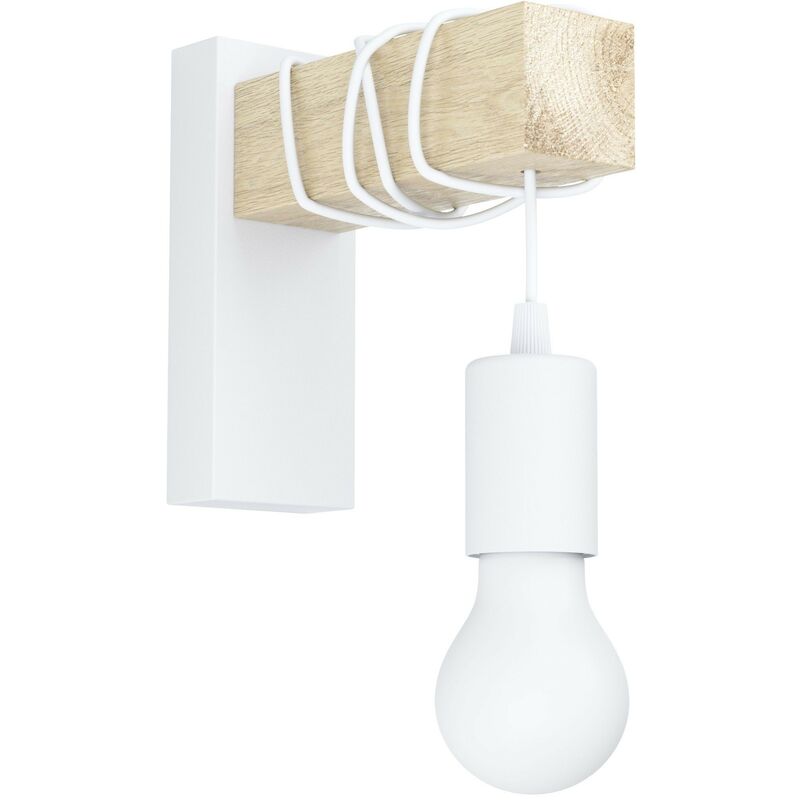 Lampada da pavimento vintage Eglo in metallo con supporto in legno -  Caesaroo