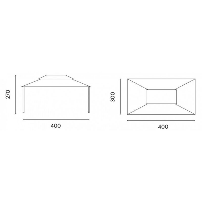 Gazebo Roma con teli 3x4 mt 786/7C 