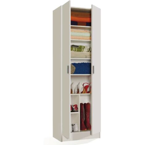 Scarpiera slim a 5 ante colore bianco H180cm