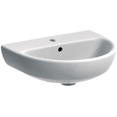 Lavamani 50 cm bianco lucido - Geberit Selnova - Senza colonna