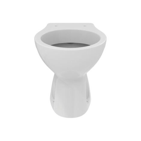 Vaso a parete 36x50 cm bianco lucido con sedile cerniere metallo - Ideal Standard Eurovit - Senza copri wc - Accessorio: Senza copri wc