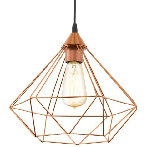 Lampada a sospensione 32,5 cm x H 110 cm in metallo color rame 220-240 V IP20 - Eglo Tarbes