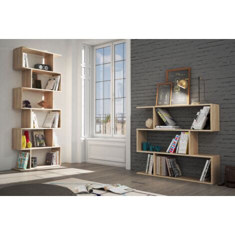 Libreria 80x25x192 rovere canadese con sei ripiani - Minore