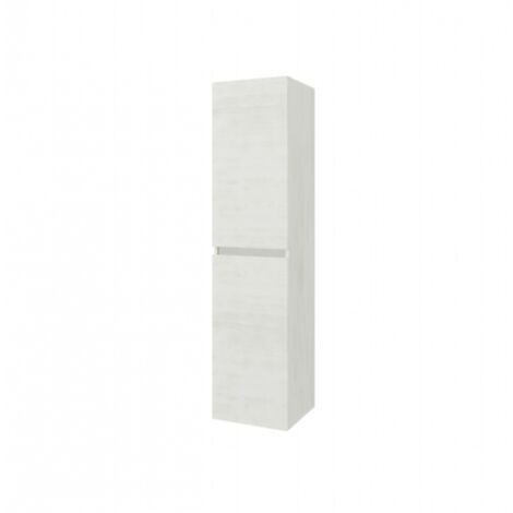 Colonna bagno sospesa rovere bianco con due ante