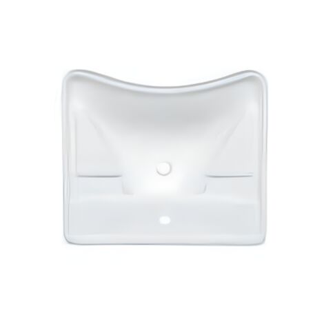 Lavabo sospeso ergonomico 67x56 in ceramica bianco lucido