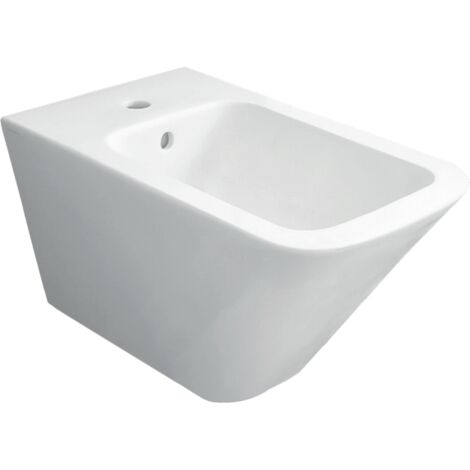 Bidet sospeso 36x55x32 cm in ceramica bianco lucido  - Azzurra Ceramica Build