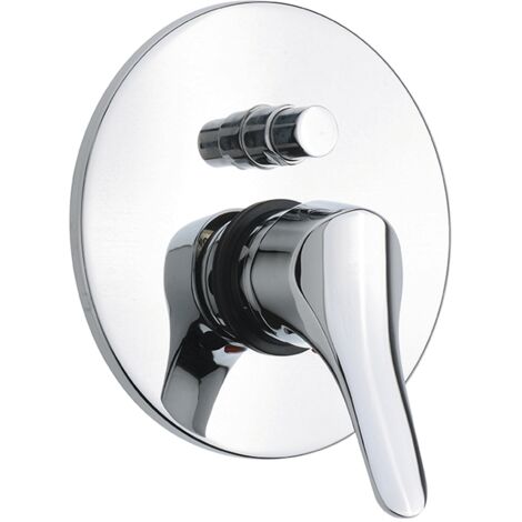 Miscelatore monocomando per vasca e doccia ad incasso 70x80-100 mm in ottone cromato - Cisal Mito (1/2)