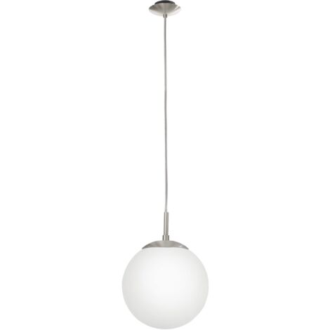 Lampadario Lucrezia A Sospensione Con 2 Paralumi Vetro - Stile Biliardo, Avorio E Oro, 85x110 Cm