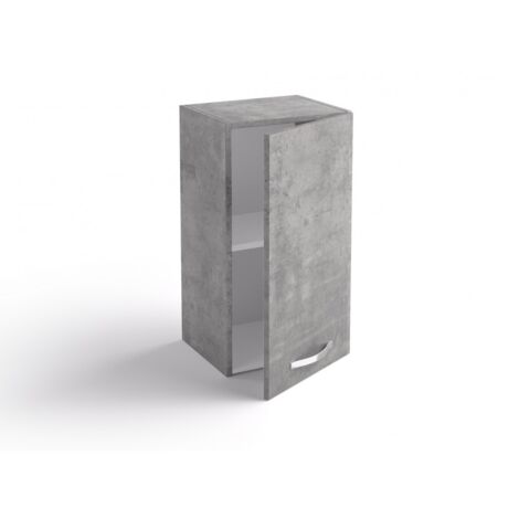 Pensile cucina 40x33x72 cm in legno grigio cemento con un’anta - Massa