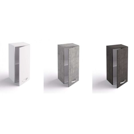 Pensile cucina 40x33x72 cm in legno grigio cemento con un’anta - Massa