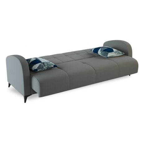 Divano letto tre posti 204x85 cm colore grigio - Bolsena