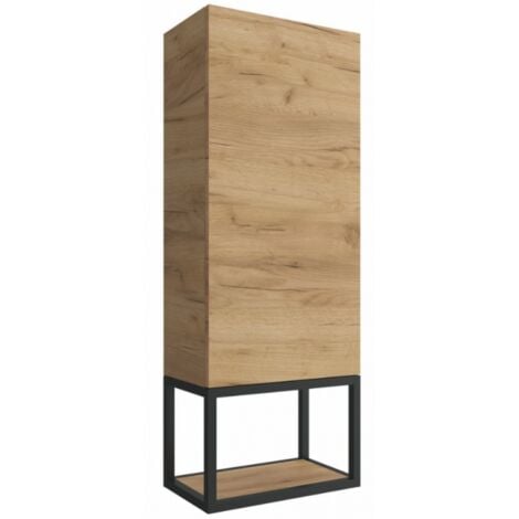 Pensile bagno sospeso rovere e nero - Carena