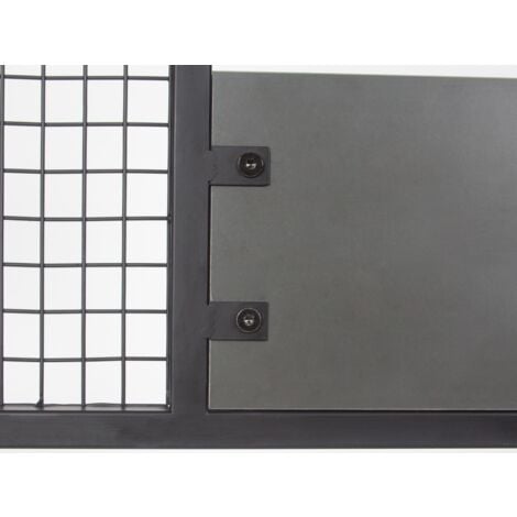 Mobile da ingresso 78x30x182 cm grigio antracite con cinque appendiabiti e tre ripiani - Kemi