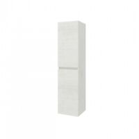 Colonna bagno sospesa rovere bianco con due ante