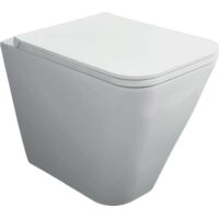 Vaso a terra 36x55x43 cm bianco lucido in ceramica - Azzurra ceramica Build - Senza copri wc