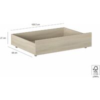 Set 2 cassettoni sottoletto 100,5x68 cm Bianco opaco serie