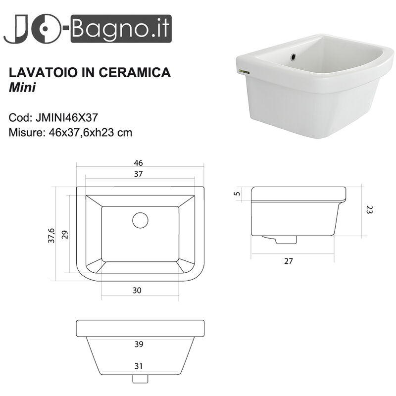 LAVATOIO IN CERAMICA MESSICO. Misura cm 60 x 50