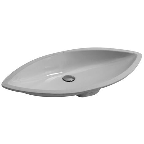 Lavabo sottopiano 80x40 ovale allungato incasso ceramica