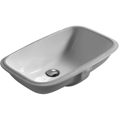 Lavabo sottopiano rettangolare 56x36 incasso ceramica (1/2)