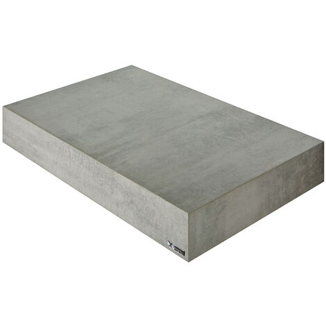 Mensola per lavabo bagno da appoggio 140x46 in legno profondità 46 cm KLARA con staffe